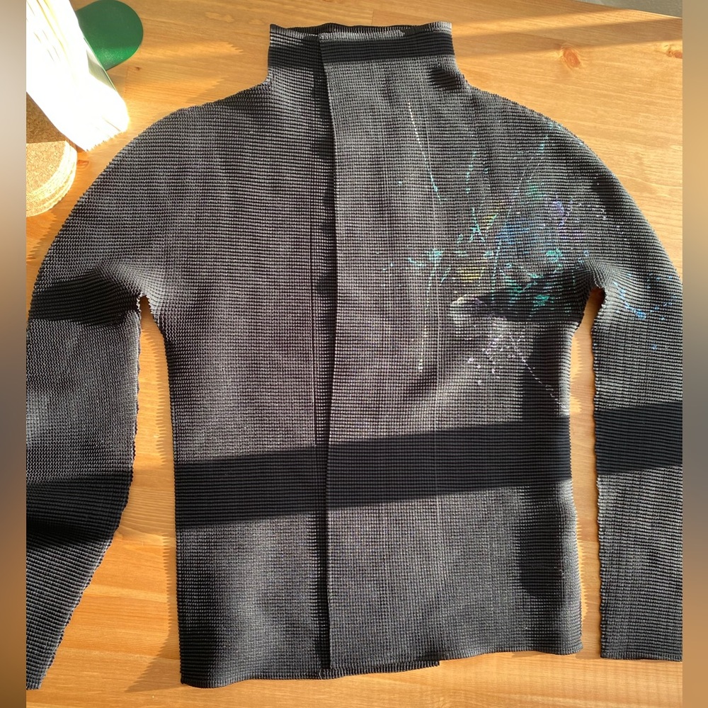 Vintage Issey Miyake pleated cardigan
